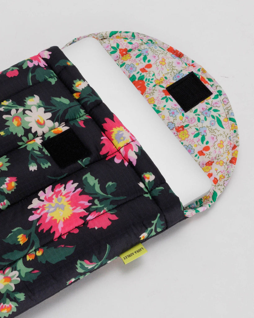  11-15.6 Inch Cute Puffy Laptop Sleeve Fairycore Floral