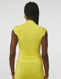 REESE MOCK NECK TOP ELECTRIC YELLOW