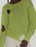 RENZO KNIT TOP LIME