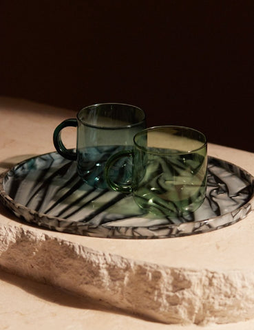 respario valet studios oval tray zebra