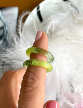 Two Tone Glass Ring