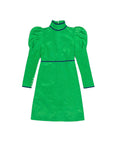 Tate Dress in Emerald Green Moiré