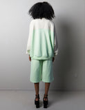 UNNA SHORT PANTS - GREEN/CREME